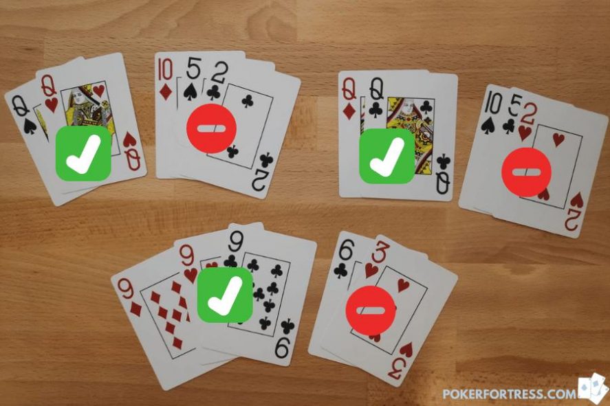 easy to learn 5 card draw with examples.