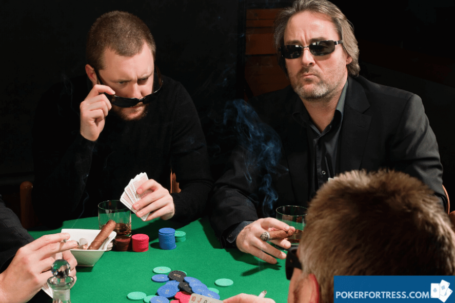 poker players wearing sunglasses